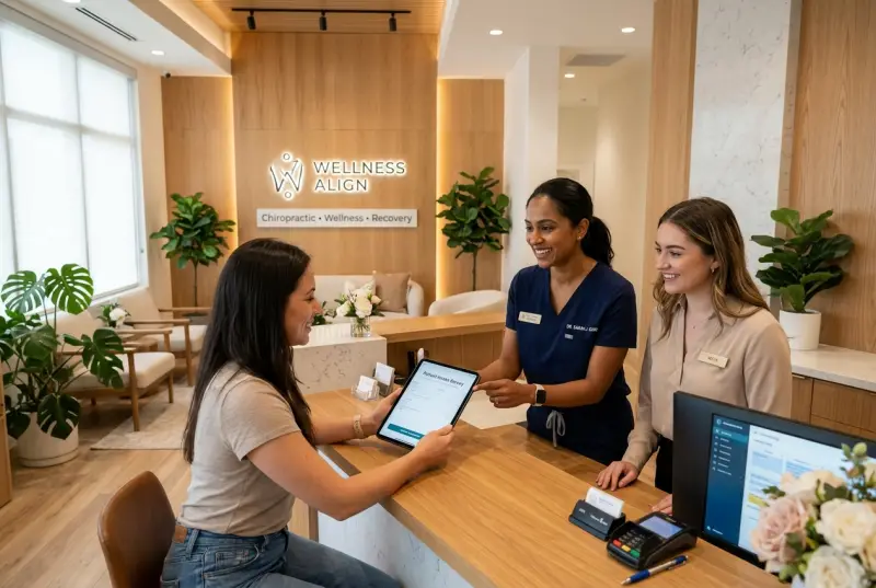 Digital patient intake for chiropractic network