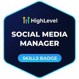 HighLevel Social Media Manager Badge
